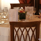 Detail setting for weddings restaurant dining room English-style