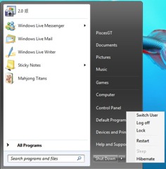 開始功能表及程式集 開始功能表及程式集