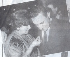 Laila with President Mubarak