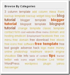 blogger label cloud