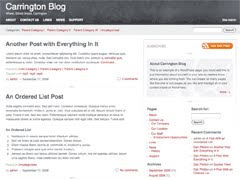 Carrington Blog Free Wordpress Theme