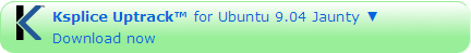 Ksplice Uptrack&trade; for Ubuntu 9.04 Jaunty