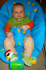 Thanks for the foot rattles, Aunt Bonnie...they provide hours of foot fun!