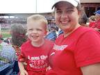 Catching a spring training game with Aunt Karilee. Yes, apparently J is the Phillies' 5th starting pitcher:)
