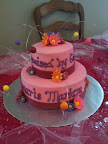 Cake I made for our dear friend's adoption. It said, "Promised by God, Amaris Mariam Downes"