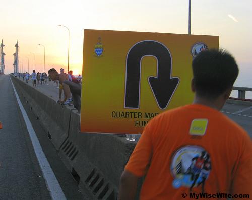 U turn point for Quarter Marathon (Boys/Girls) and Fun Run U turn point for Quarter Marathon (Boys/Girls) and Fun Run