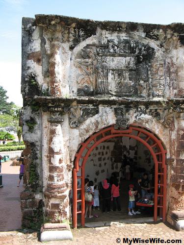 From behind - Red iron is used to sustain the structure From behind - Red iron is used to sustain the structure