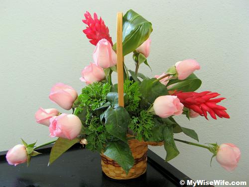 Side view - With greens and foliages