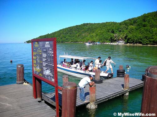 Arriving at Manukan Jetty