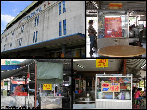 From top left (clock-wise): Yawata Supermarket, Seafood Koay Teow Soup stall, Eka Laksa and Laksa stall opp. Yawata From top left (clock-wise): Yawata Supermarket, Seafood Koay Teow Soup stall, Eka Laksa and Laksa stall opp. Yawata