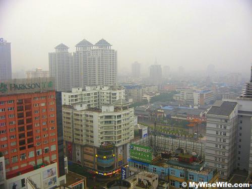 Skyline of Kunming city from 19th floor hotel Skyline of Kunming city from 19th floor hotel