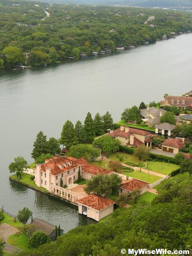 Water front mansions..