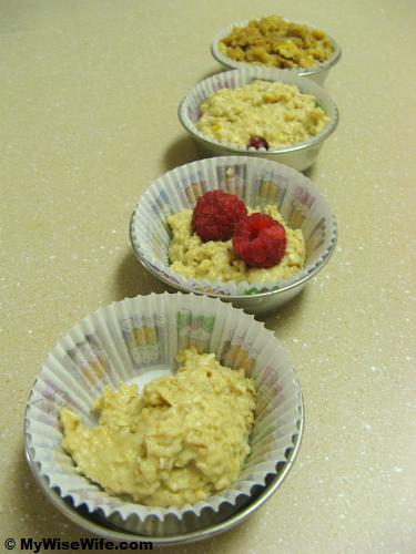 Simple step - Batter, Raspberries, Batter and Streusel Simple step - Batter, Raspberries, Batter and Streusel