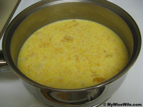 Pumpkin soup is almost ready Pumpkin soup is almost ready