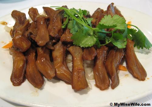 Exotic dish - Marinated ducks' tongue