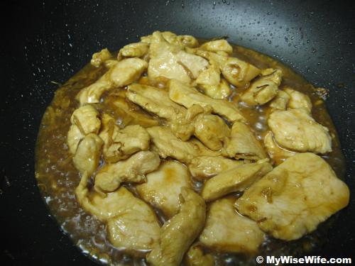 Simmer the chicken Simmer the chicken