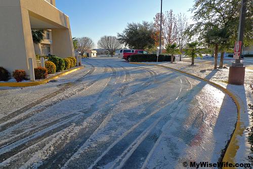 Icy driveway