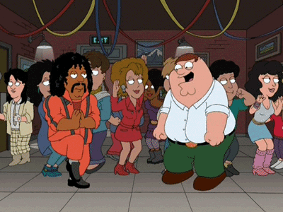 Gif Animado de Personagens da Família da Pesada (Family Guy) Dançando