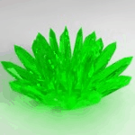 Gif Animado de Cristais Verdes em 3D
