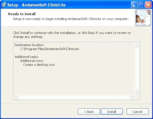 ClinicLite Setup: Ready to install ClinicLite Setup: Ready to install