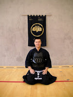 Dominique GERARD, one of the senseis (teachers) of the Shobukai Kendo Club.