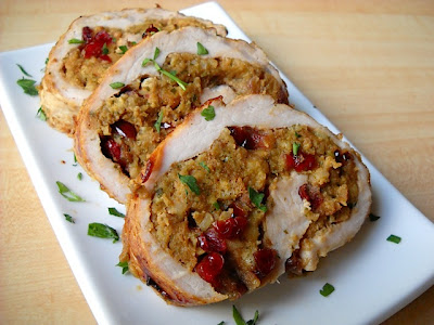 sliced stuffed pork loin