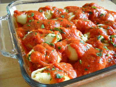 uncooked stuffed shells