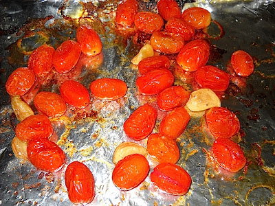 roasted tomatoes and garlic