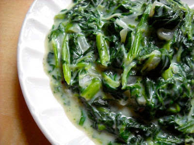 creamed spinach