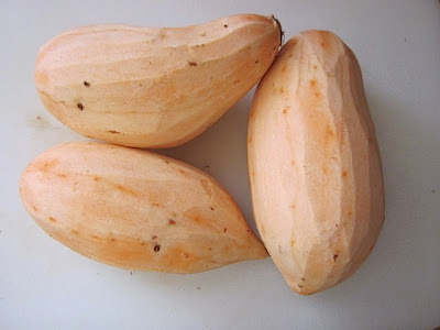 peeled sweet potatoes