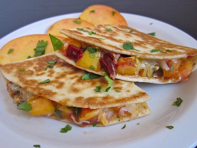 Peach Quesadillas