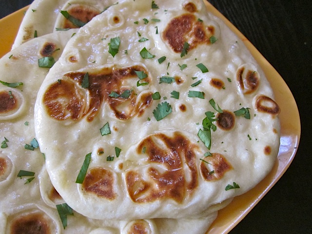 homemade naan