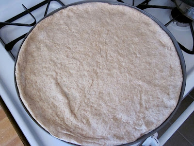 pizza dough in pan