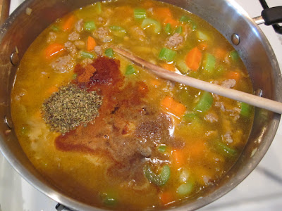 broth and seasoning