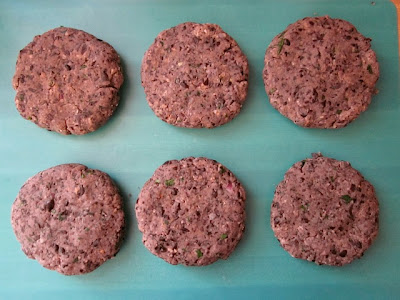 shaped bean burger patties