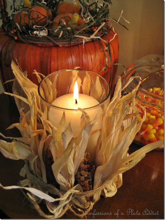 CONFESSIONS OF A PLATE ADDICT Pottery Barn Inspired Indian Corn Candle