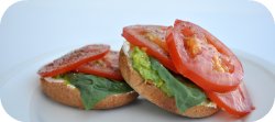 Thumbnail image for Tomato Basil Avocado Bagels aka Love On A Bagel