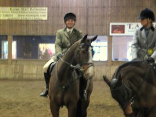 Elana Chilton on Absolute Pride and Leigh Harkins on Gifted Gilbert - 2nd and 3rd in the Open Working Hunter