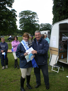 Fiona, Charlie, a few rosettes, a sash and an envelope - didnt you do well Fi.