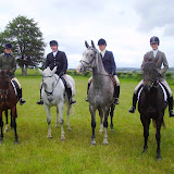 Team Dressage at Greenfields from left to right Caroline Lambie, Stephen Mcgregor, Mugs Mongomerie and Jenny Smail