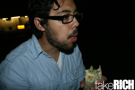fish face... courtesy of a carne asada burrito