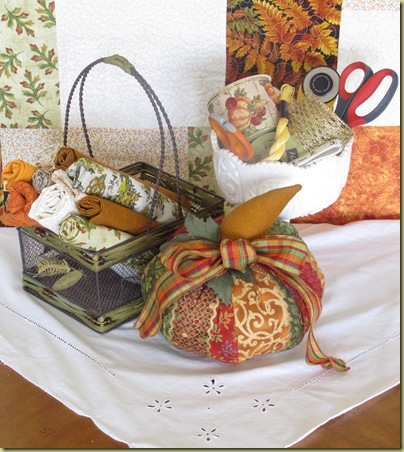 sew a pumpkin display