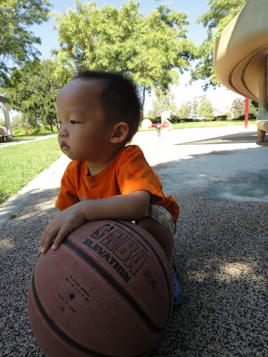 Aidan basketball pose