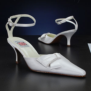  white Bridal Shoes heel height 2 7/8