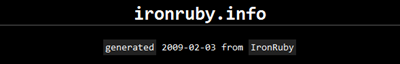 ironruby-info