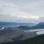 The confluence of the Kennicott and Root Glaciers