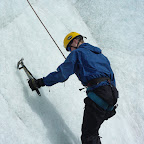 Me low on the ice wall