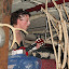 Amanda playing and singing.