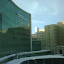 View of the main building, from within that same building, on the other side of the curve