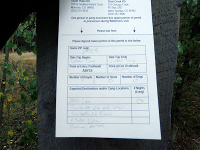 Filled out the permit...